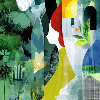 Risographolith style, Midjourney V6.1: retro fairy-tale illustration