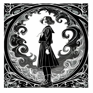 Automaton Panelwork style, Midjourney V6.1: black-and-white manga comic strip