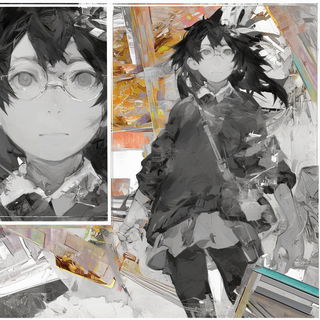 Ruinscript style, Midjourney V6.1: black-and-white manga comic strip
