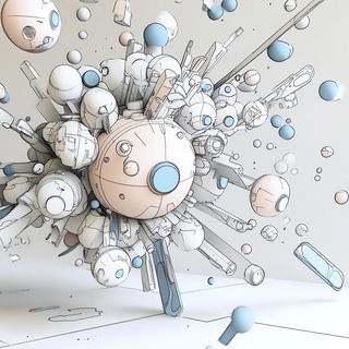 Aureate Ink Revival style, Midjourney V6.1: abstract 3D render
