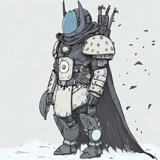 Aureate Ink Revival style, Midjourney V6.1: concept art character design of retropunk steam knight