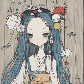 Aureate Ink Revival style, Midjourney V6.1: traditional folk art