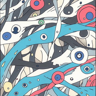 Aureate Ink Revival style, Midjourney V6.1: creative pattern composition