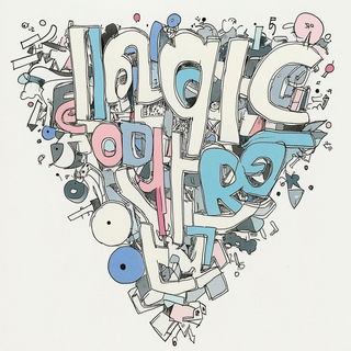 Aureate Ink Revival style, Midjourney V6.1: typographic composition with large letters