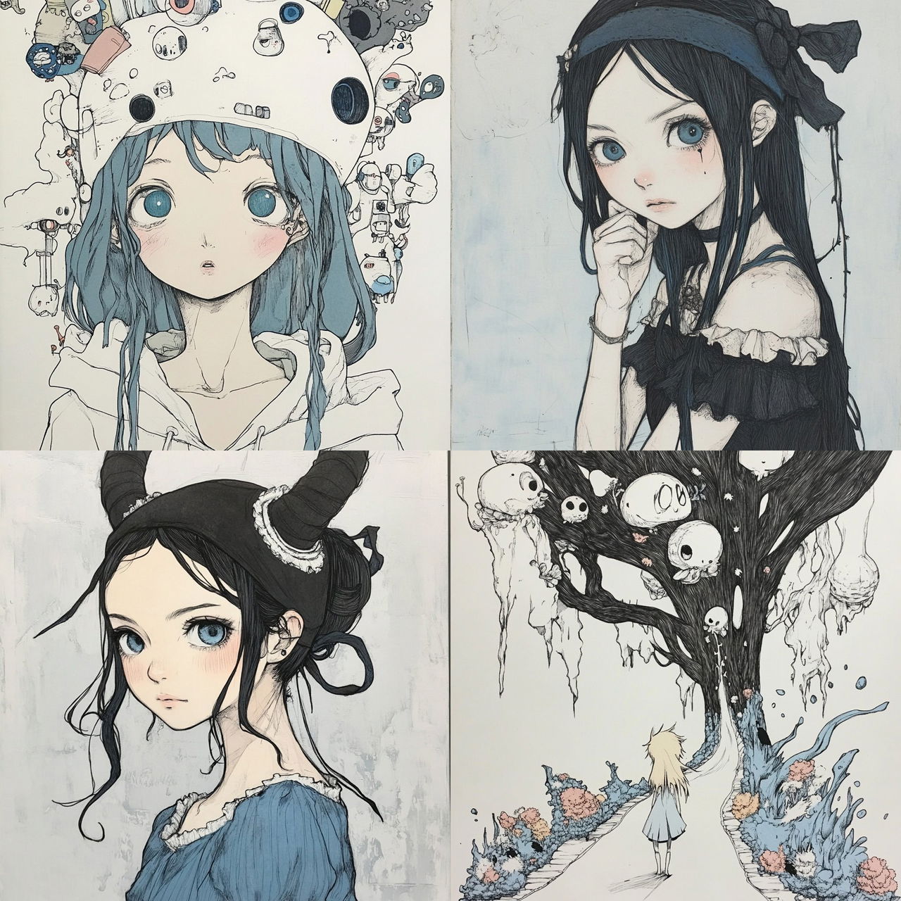 Aureate Ink Revival style, Midjourney V6.1, render 1 of 4