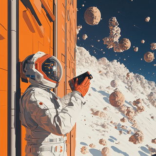 Astraclast style, Midjourney V6.1: editorial illustration for popular scientific magazine cover