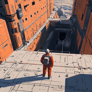 Astraclast style, Midjourney V6.1: cinematic shot from sci-fi movie