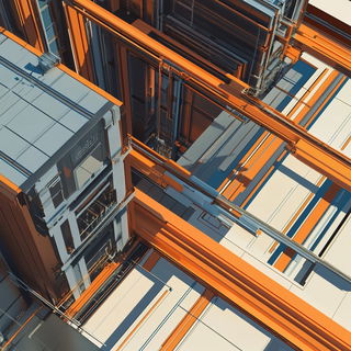 Astraclast style, Midjourney V6.1: technical infrastructure blueprint schematics