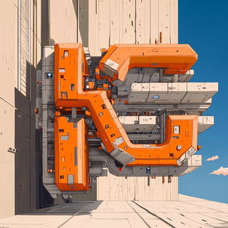 Astraclast style, Midjourney V6.1: typographic composition with large letters