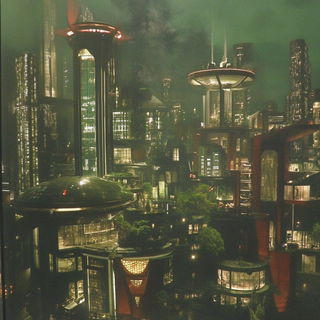 Cinematome style, Midjourney V6.1: megacity with futuristic bioarchitecture