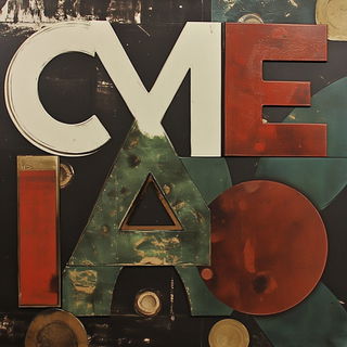 Cinematome style, Midjourney V6.1: typographic composition with large letters