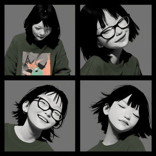 Cloudfall Ornithics style, Midjourney V6.1: black-and-white manga comic strip