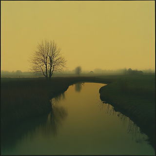Cloudfall Ornithics style, Midjourney V6.1: realistic landscape photograph of quiet dawn