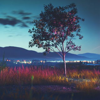 Carnivectra style, Midjourney V6.1: realistic landscape photograph of quiet dawn