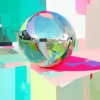 Chromamarl style, Midjourney V6.1: abstract 3D render