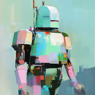 Chromamarl style, Midjourney V6.1: concept art character design of retropunk steam knight