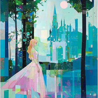 Chromamarl style, Midjourney V6.1: retro fairy-tale illustration
