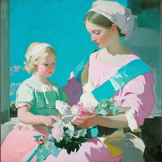 Chromamarl style, Midjourney V6.1: classical 18th-century oil painting