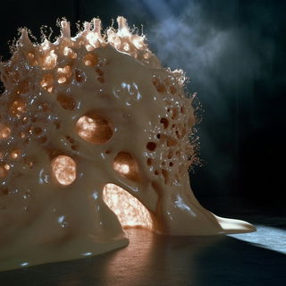 Crayonectics style, Midjourney V6.1: abstract 3D render