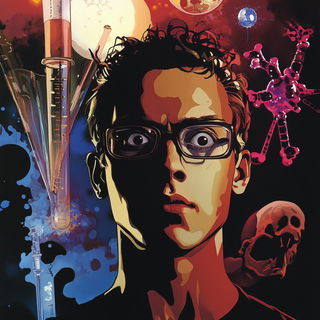 Crayonectics style, Midjourney V6.1: editorial illustration for popular scientific magazine cover