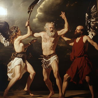 Crayonectics style, Midjourney V6.1: classical 18th-century oil painting