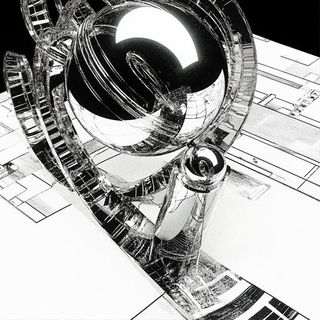 Inkstitch style, Midjourney V6.1: abstract 3D render