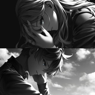Tenebralign style, Midjourney V6.1: black-and-white manga comic strip