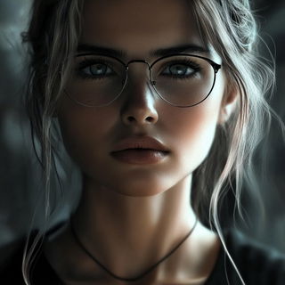 Tenebralign style, Midjourney V6.1: photographic portrait of female protagonist