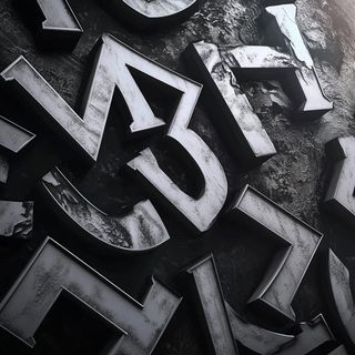 Tenebralign style, Midjourney V6.1: typographic composition with large letters