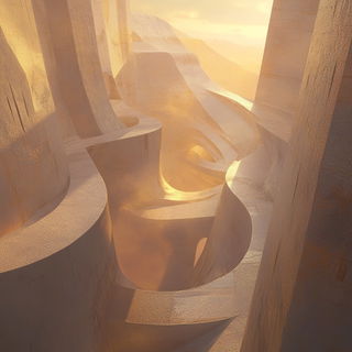 Mural Cipher style, Midjourney V6.1: abstract 3D render