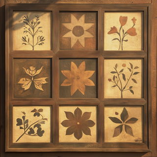 Mural Cipher style, Midjourney V6.1: traditional folk art