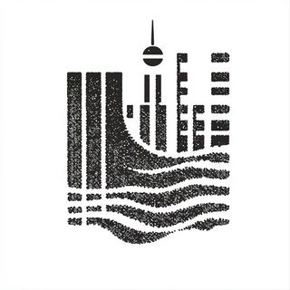 Pixelstrophe style, Midjourney V6.1: bold minimalist logo design for Istanbul city municipal services