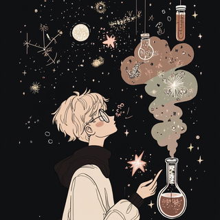 Orangewick Tapestry style, Midjourney V6.1: editorial illustration for popular scientific magazine cover