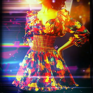 Morroway Motion Collective style, Midjourney V6.1: haute-couture fashion outfit
