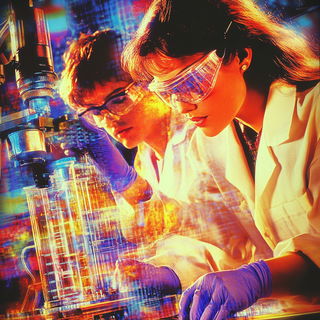 Morroway Motion Collective style, Midjourney V6.1: editorial illustration for popular scientific magazine cover