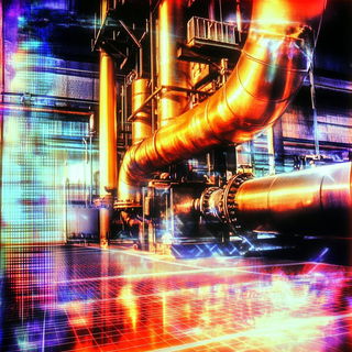 Morroway Motion Collective style, Midjourney V6.1: technical infrastructure blueprint schematics