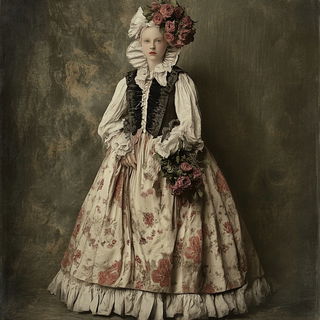 Cinderpanelism style, Midjourney V6.1: haute-couture fashion outfit