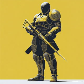 Fungiflux style, Midjourney V6.1: concept art character design of retropunk steam knight