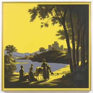Fungiflux style, Midjourney V6.1: classical 18th-century oil painting