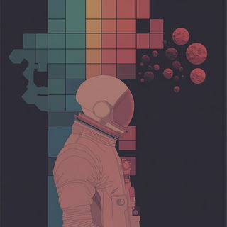 Sunlit Column Parade style, Midjourney V6.1: editorial illustration for popular scientific magazine cover