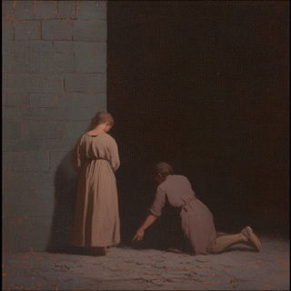 Sunlit Column Parade style, Midjourney V6.1: classical 18th-century oil painting