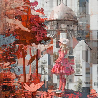 Sumi Overdye style, Midjourney V6.1: retro fairy-tale illustration