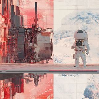 Sumi Overdye style, Midjourney V6.1: cinematic shot from sci-fi movie