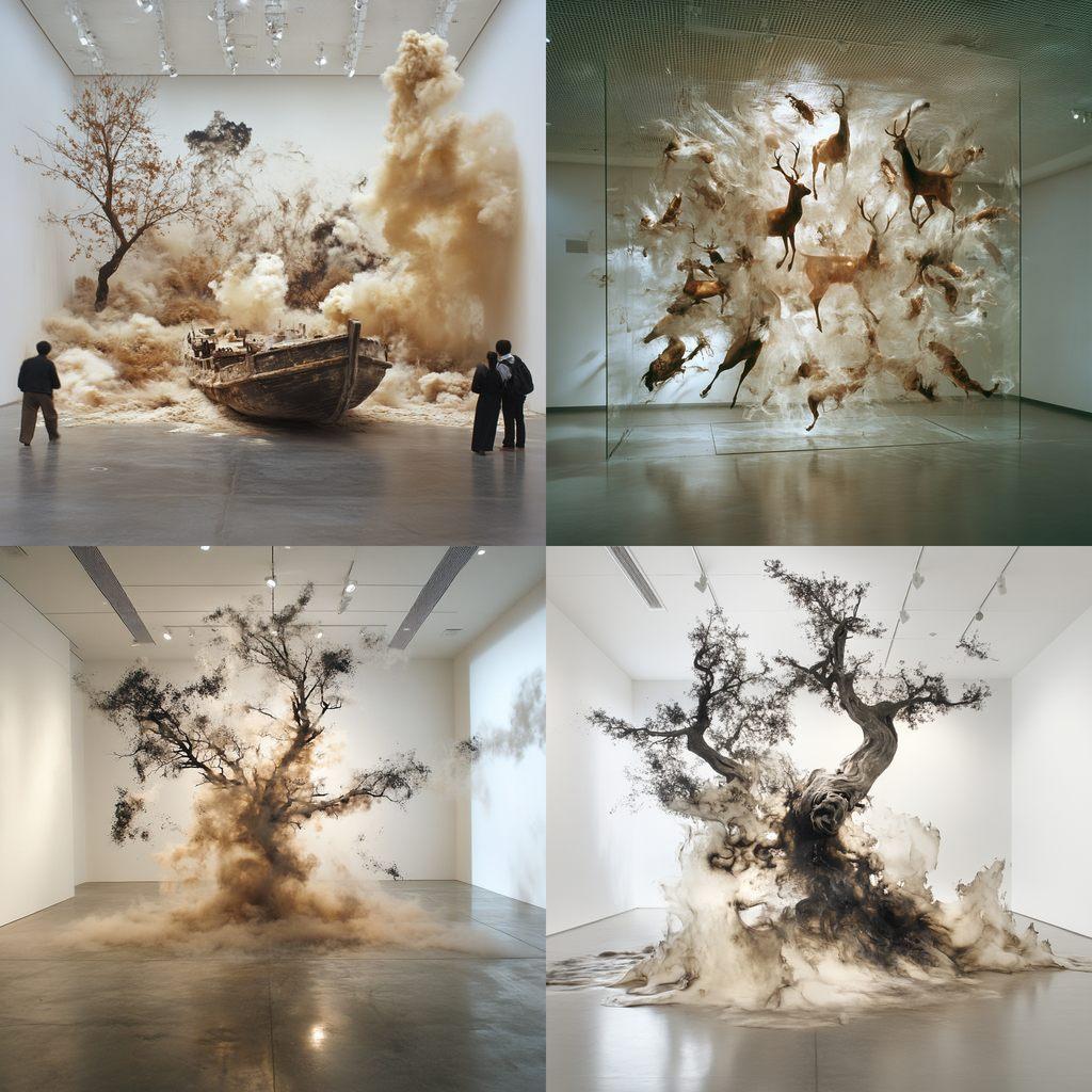Cai Guo-Qiang style, Midjourney V6.1, render 1 of 4
