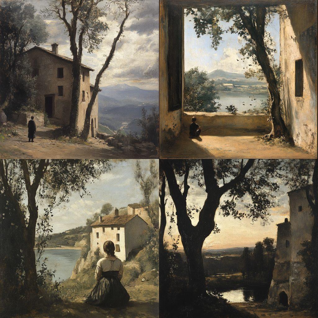 Camille Corot style, Midjourney V6.1, render 1 of 4