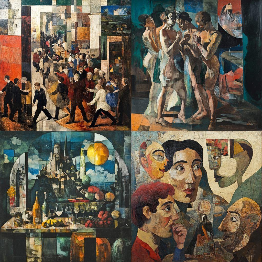 Candido Portinari style, Midjourney V6.1, render 1 of 4