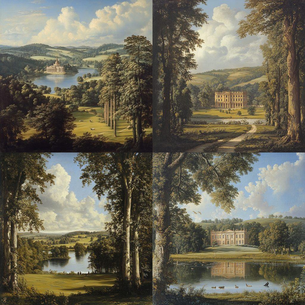 Capability Brown style, Midjourney V6.1, render 1 of 4