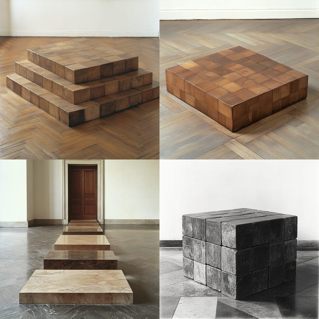 Carl Andre style, Midjourney V6.1, render 1 of 4