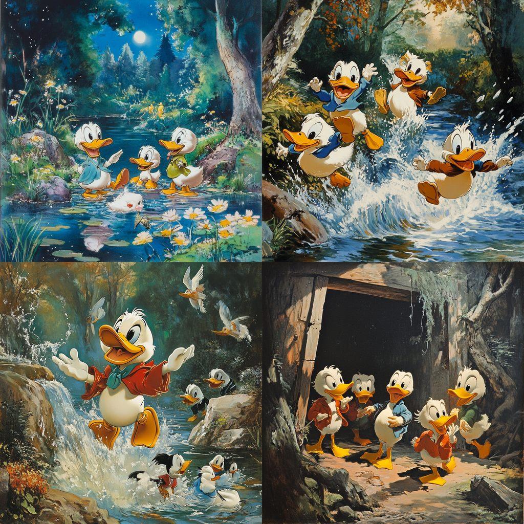 Carl Barks style, Midjourney V6.1, render 1 of 4
