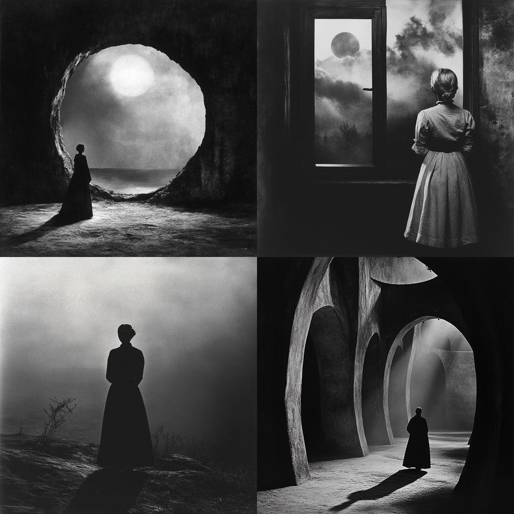 Carl Theodor Dreyer style, Midjourney V6.1, render 1 of 4